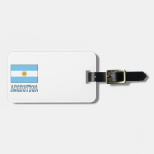 Etiqueta De Bagagem Argentina e Bandeira Argentina
