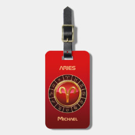 Etiqueta De Bagagem ARIES - o símbolo do zodíaco da ram