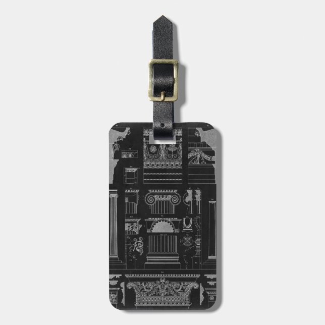 Etiqueta De Bagagem Arquitetura gráfica IV (Frente Vertical)