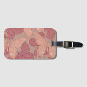 Etiqueta De Bagagem Art Nouveau Butterfly