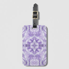 Etiqueta De Bagagem Arte Abstrata em Aquarela Roxo Claro Sombra