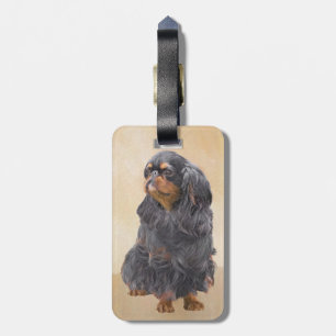 Etiqueta De Bagagem Arte Animal Original Pintura Inglesa Toy Spaniel