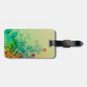 Etiqueta De Bagagem Arte de Abstrato Floral Moderna Primavera