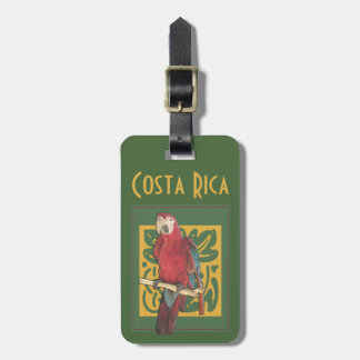 Etiqueta De Bagagem Arte de Papagaio da Costa Rica