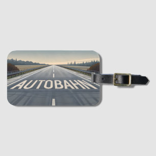 Etiqueta De Bagagem Arte de Perspectiva da Estrada Infinita da Autobah