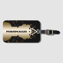 Arte deco elegante, vitoriano negro e ouro