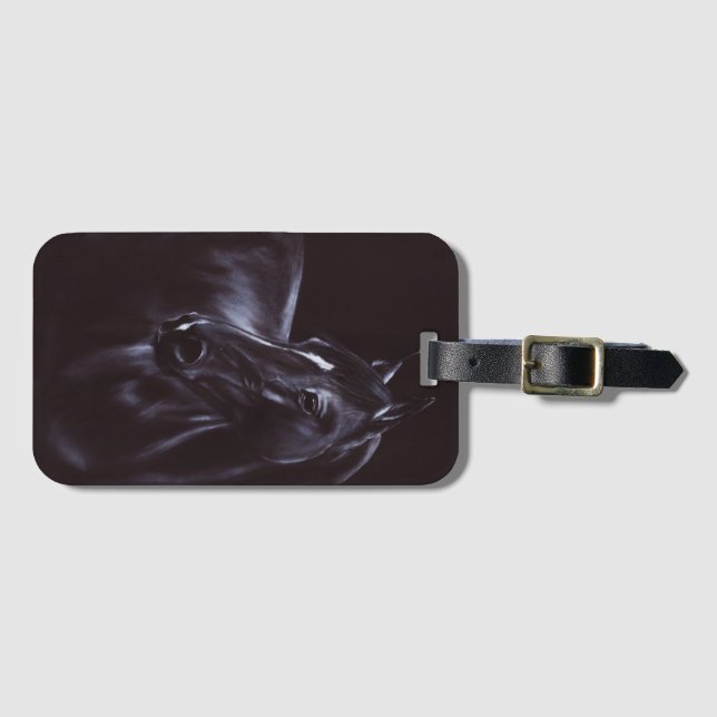 Etiqueta De Bagagem Arte equina pintada à mão (Frente Horizontal)