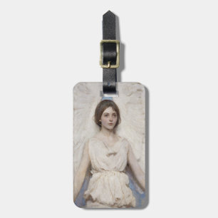Etiqueta De Bagagem Arte Fina Vitoriana Vintage Anjo Abbott Thayer
