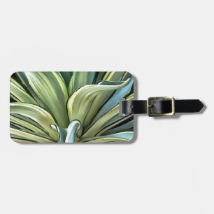 Etiqueta De Bagagem Arte Realista Agave Tropical