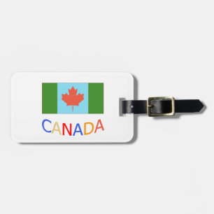 Etiqueta De Bagagem Artista canadense sinaliza patriotismo. Dia do Can