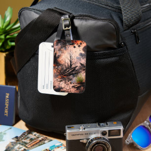 Etiqueta de Bagagem Artística para Viajantes