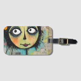 Etiqueta De Bagagem ArtLady 22 Encantada e aflita