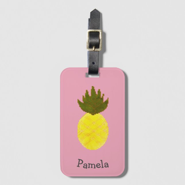 Etiqueta De Bagagem Artsy Summertime Pineapple (Frente Vertical)