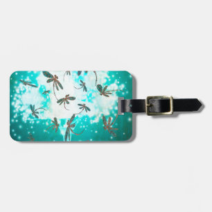 Etiqueta De Bagagem Árvore Brilhante Dragonfly