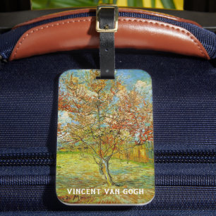 Etiqueta De Bagagem Árvore cor-de-rosa no Flor por Vincent van Gogh