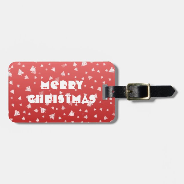 Etiqueta De Bagagem Árvore de Natal (Frente Horizontal)