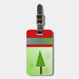 Etiqueta De Bagagem Árvore de Natal Caprichosa