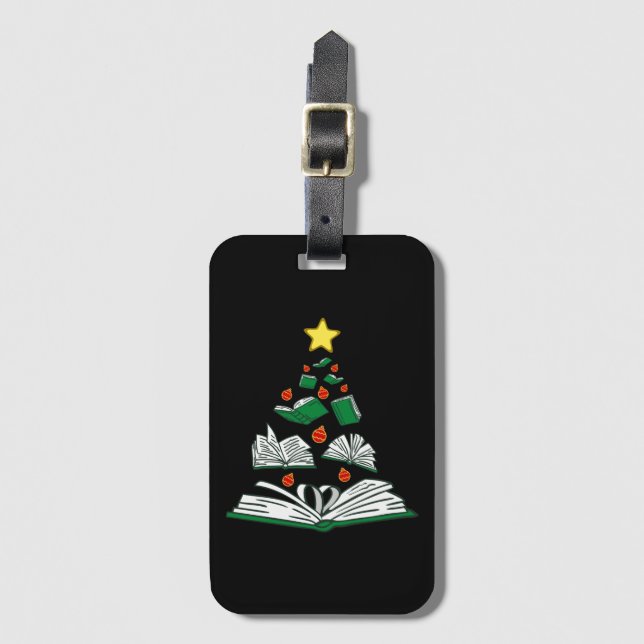 Etiqueta De Bagagem Árvore de Natal de Bookie III (Frente Vertical)
