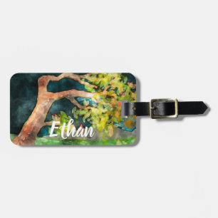 Etiqueta De Bagagem Árvore do Windswept