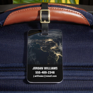 Etiqueta De Bagagem As Luzes Da Cidade Do Japão À Noite.