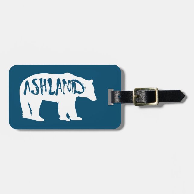Etiqueta De Bagagem Ashland Oregon Bear (Frente Horizontal)