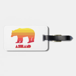 Etiqueta De Bagagem Ashland Oregon Rainbow Bear