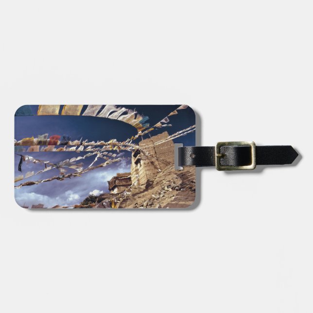 Etiqueta De Bagagem Ásia, Índia, Ladakh, Leh. Conhecido como Pequeno (Frente Horizontal)