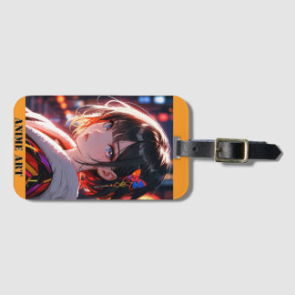 Etiqueta De Bagagem Asian anime cute girl design