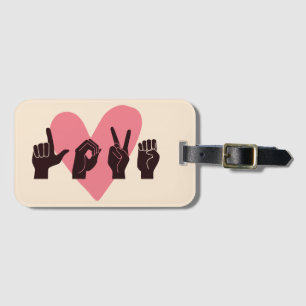 Etiqueta De Bagagem ASL Amor IV - Dia dos Namorados