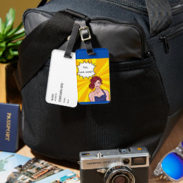 Etiqueta De Bagagem aspas amantes editáveis