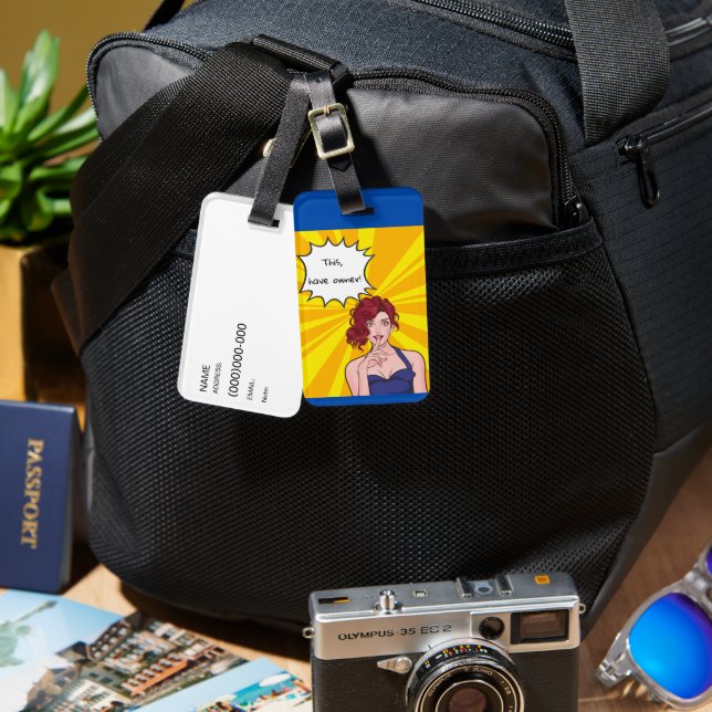 Etiqueta De Bagagem aspas amantes editáveis (Frente e verso)