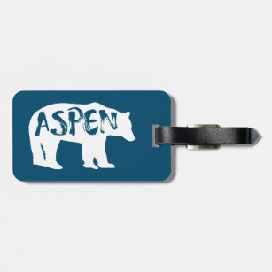 Etiqueta De Bagagem Aspen Colorado Bear