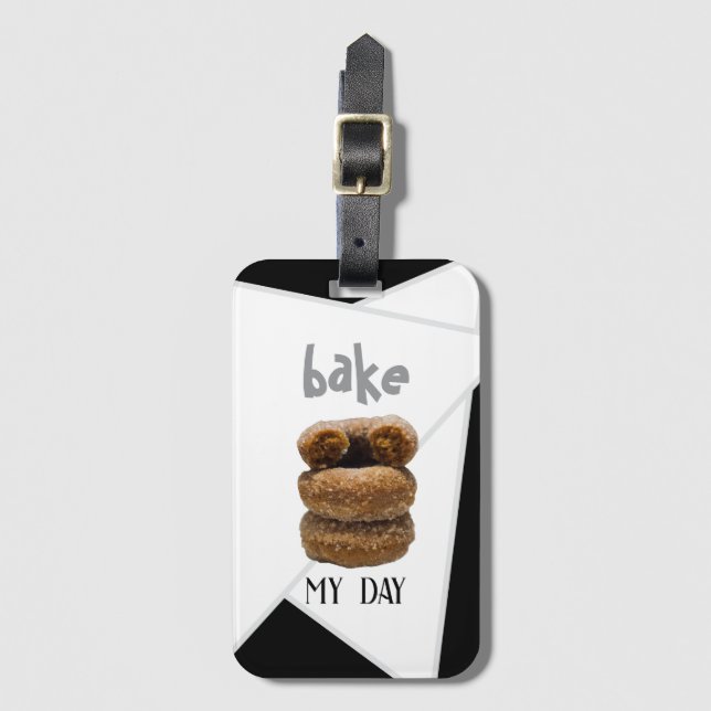 Etiqueta De Bagagem Assar Negro Meu Dia (Frente Vertical)