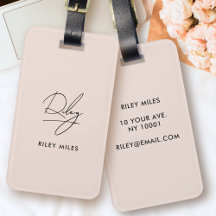 Assinatura de Script Mínimo de Na moda do Monogram