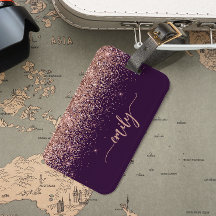 Assinatura Personalizada em Glitter Rosa Dourado