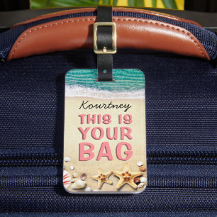 Etiqueta De Bagagem Atenção personalizada engraçada do saco do ver