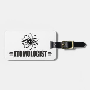 Etiqueta De Bagagem Atom Engraçado