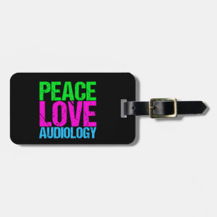 Etiqueta De Bagagem Audiologia do amor da paz