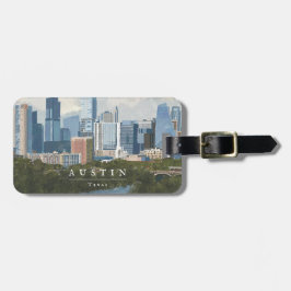 Etiqueta De Bagagem Austin Skyline
