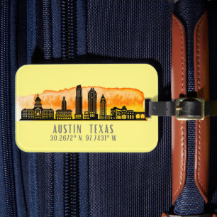 Etiqueta De Bagagem Austin Skyline Latitude
