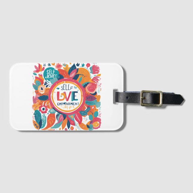 Etiqueta De Bagagem Autoamor e empoderamento (Frente Horizontal)