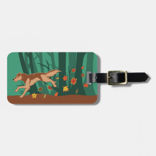 Etiqueta De Bagagem Autumn Wolf
