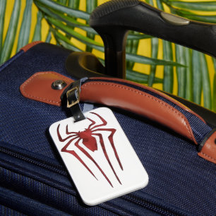 Etiqueta De Bagagem Aventura de Viagem com Logotipo de Aranha Vermelha