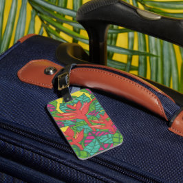 Etiqueta De Bagagem Aves da Selva Tropical do Paraíso