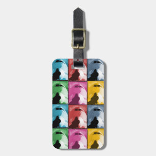 Etiqueta De Bagagem Avião Comercial Groovy Retro