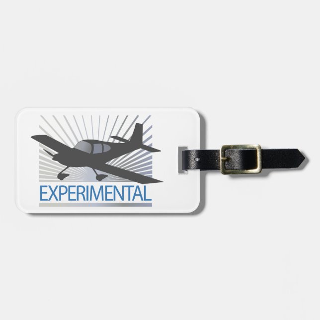 Etiqueta De Bagagem Avião experimental de baixa-asa (Frente Horizontal)