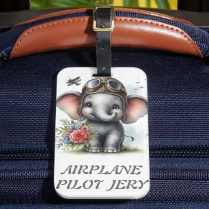 ETIQUETA DE BAGAGEM AVIÃO PILOTO JERY