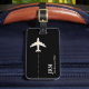 Etiqueta De Bagagem avião viagem branco e preto personalizado (Front Insitu 2)