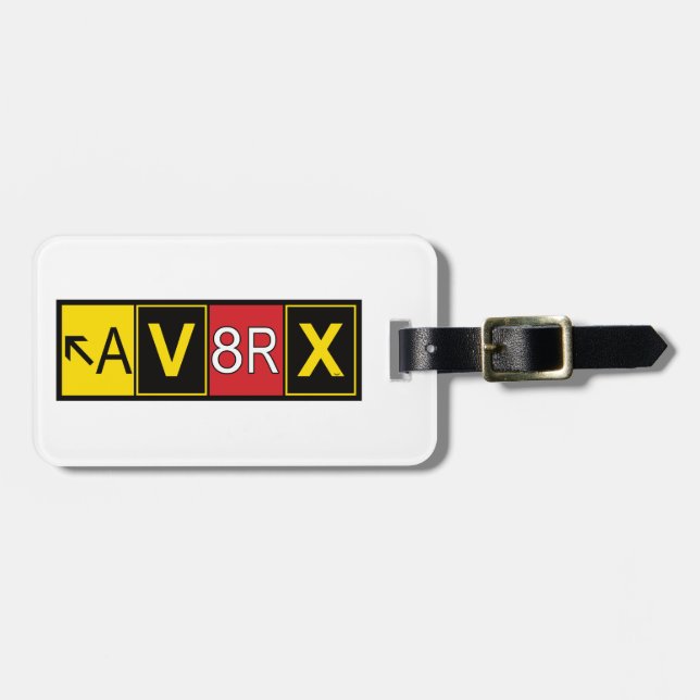 Etiqueta De Bagagem Aviatrix - AV8RX (Frente Horizontal)