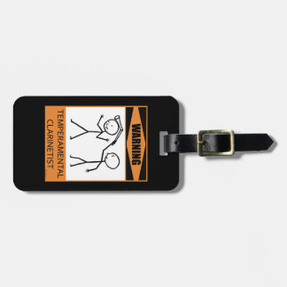 Etiqueta De Bagagem Aviso! Clarinetista temperamental